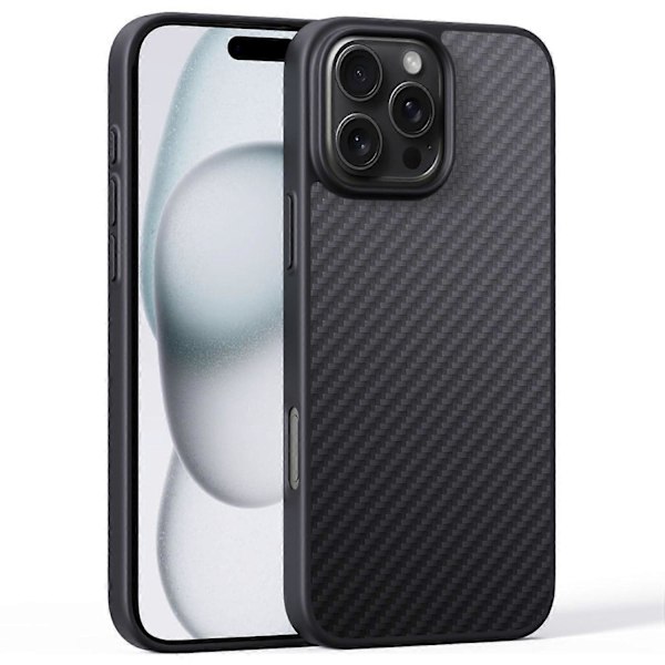 Skal för iPhone 16 Pro Kompatibelt med MagSafe TPU+Aramidfiber Telefonskydd Kolfibertextur