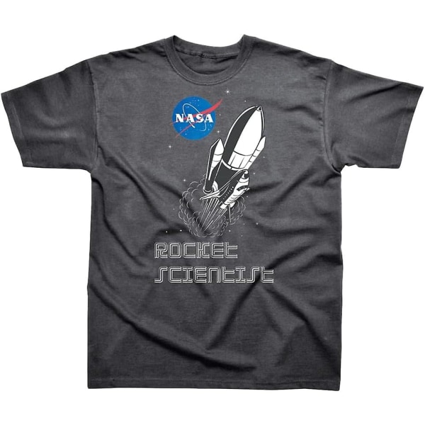 Officielt Licenseret Nasa Klassisk T-shirt Med Raketforskerdesign Trykt På Forsiden. Fås I Størrelserne Small, Medium, Large, Xl Og Xxl Dark Heather S