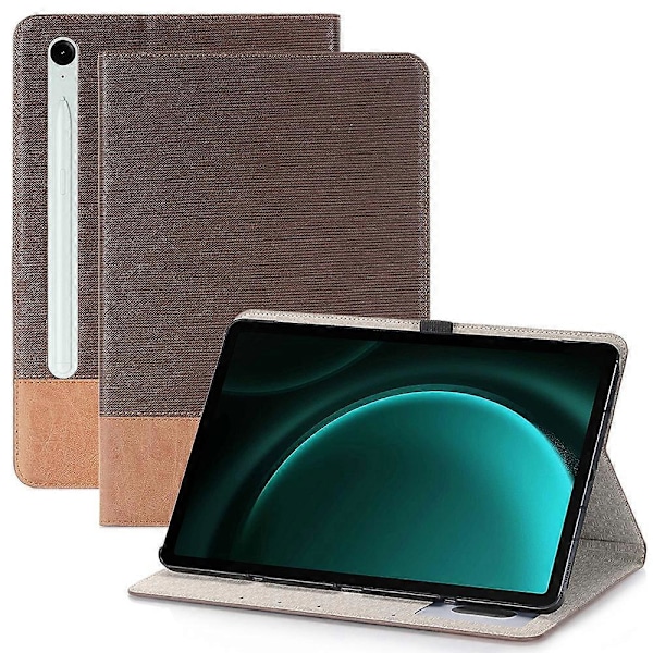 Til Samsung Galaxy Tab S9 FE Wallet Case Krydset Tekstur PU Læder Tablet Cover Multicolor Style D