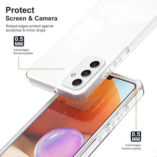 För Samsung Galaxy A35 5G TPU+PC Skal Anti-Drop Skyddande Transparent Mobilskal Multicolor Style B