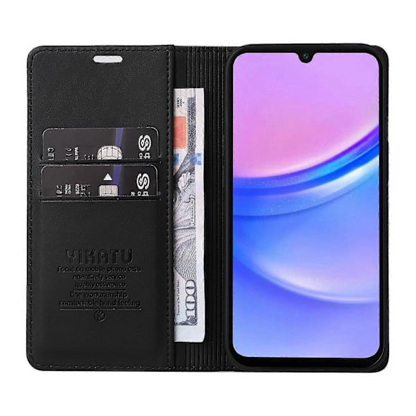 YIKATU YK-001 Fodral för Samsung Galaxy A26 5G/A16 4G Ställ Läder Telefonskal Stark Stängning Multicolor Black