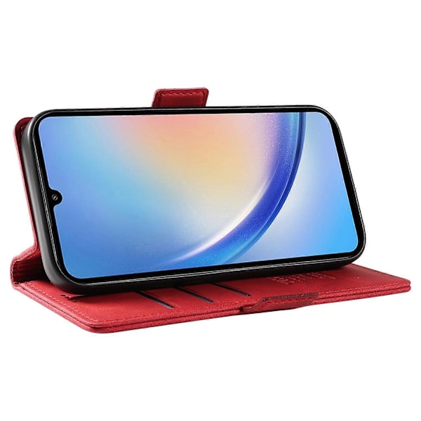 YIKATU YK-005 For Samsung Galaxy A34 5G Hud-følelse Telefon Deksel Stativ Shell PU Lær Lommebok Multicolor Style H