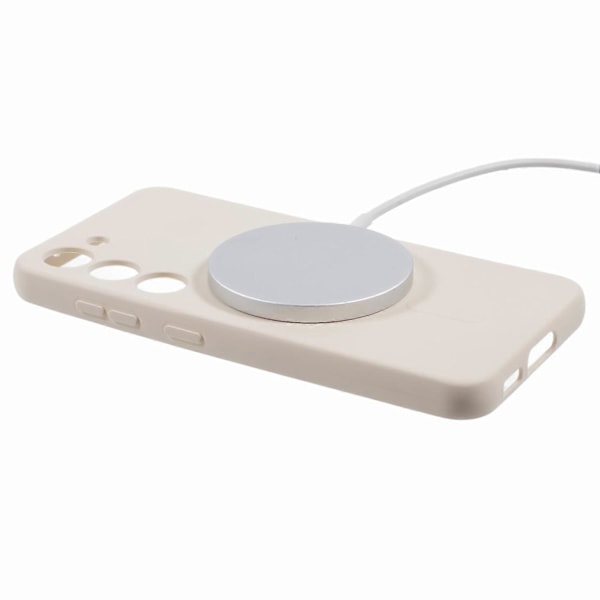 För Samsung Galaxy S23 Skal Stöttåligt TPU Telefonskal Kompatibelt med MagSafe - Svart Multicolor White