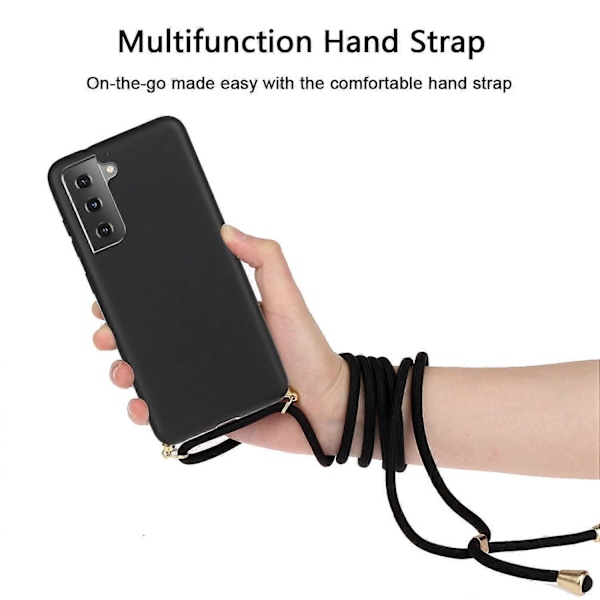 For Samsung Galaxy S21 4G/5G Deksel i myk TPU av hvetestrå med fallbeskyttelse og multifunksjonell stropp Multicolor Style A