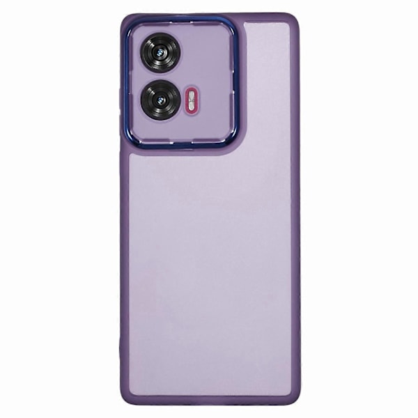 DKSM Serie Til Motorola Edge 50 Fusion 5G Cover Elektropletteret Kameraramme TPU Telefon Cover Multicolor Transparent Purple