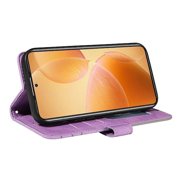 KT Läderserie-1 För Xiaomi 14T Pro Läderfodral Färgskarvning Telefonskydd Plånboksställ Multicolor Style E