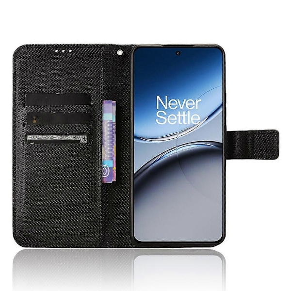 Til OnePlus Nord 4 5G Telefon Stand Case Diamant Tekstur PU Læder Cover Wallet Multicolor Style C