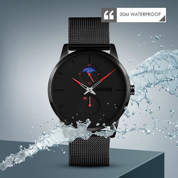 Herre Casual Quartz Ur Red