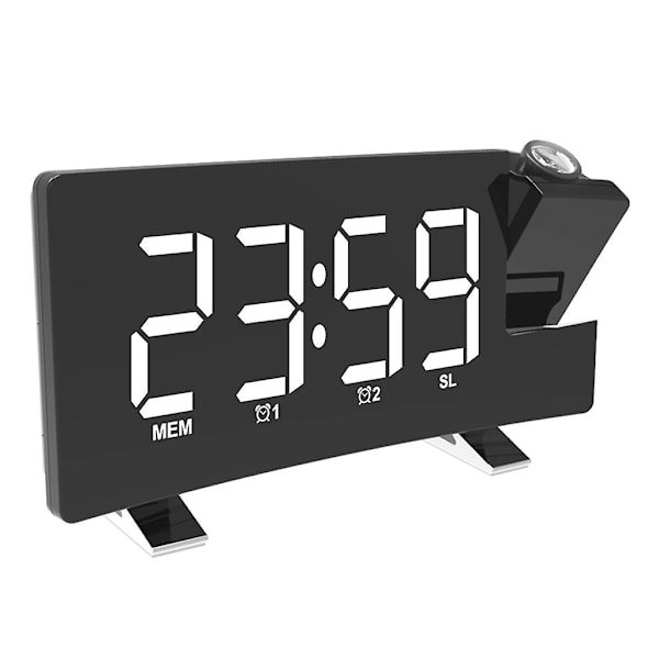 Retro Desktop LED Firkantet Vækkeur Elektronisk Kontrol Nordisk Stil Ur White