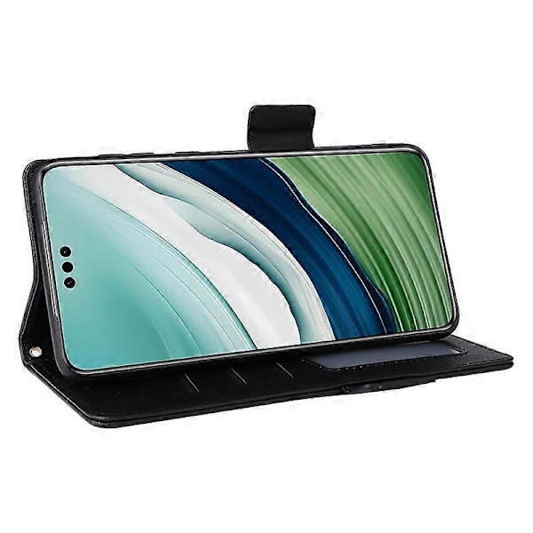 Til Huawei Mate 60 Cover Litchi Tekstur Wallet Stand Læder Telefon Cover med Rem Multicolor Style D