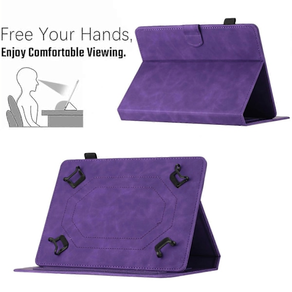 7-tums Tablet PU Läder Ställ Fodral Fjäril Tryckt Korthållare Tablet Skydd Multicolor Style E