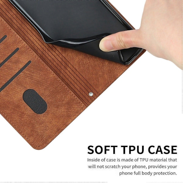 Til Samsung Galaxy A36 5G Etui Prægede Linjer Læder Telefon Cover Foldbart Stativ Multicolor Style A