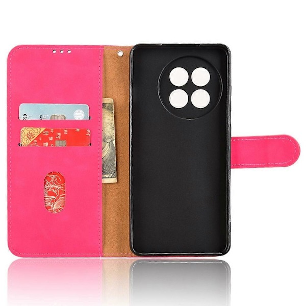 Læder Etui til OnePlus 13R 5G/Ace 5 Pro 5G Hudfølelse Anti Drop Wallet Flip Telefon Cover Multicolor Rose