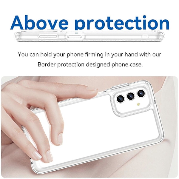 För Samsung Galaxy A13 5G/A13 4G/M13 5G/A04s TPU+Akryl Hybrid Mobilskal Skyddande Baksida Multicolor Style C