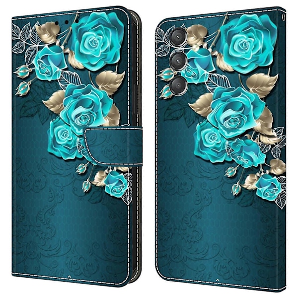 Til Samsung Galaxy A24 4G (162.1 x 77.6 x 8.3mm) Etui Stødsikkert Wallet Telefon Cover Multicolor Style O