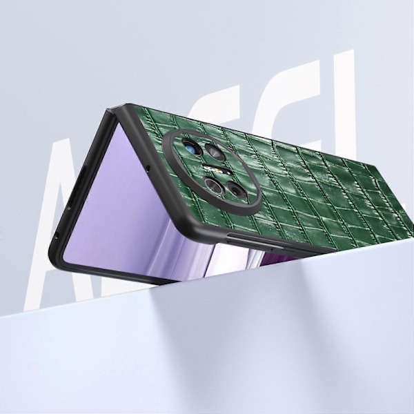 Skyddsfodral för Huawei Mate X5 Äkta Läder+PC Krokodiltextur Multicolor Style B