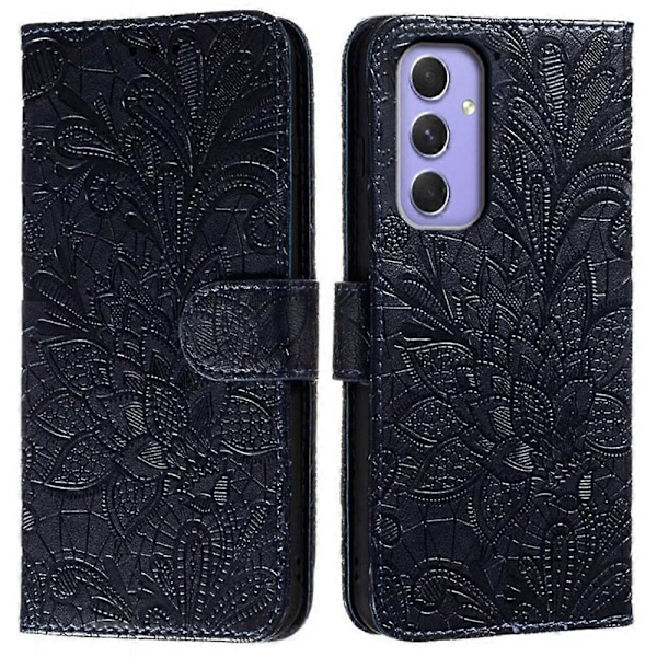 For Samsung Galaxy A25 5G (Global) (161.0 x 76.5 x 8.3mm) Deksel Blonde Blomster Flip Lommebok Telefondeksel Multicolor Black