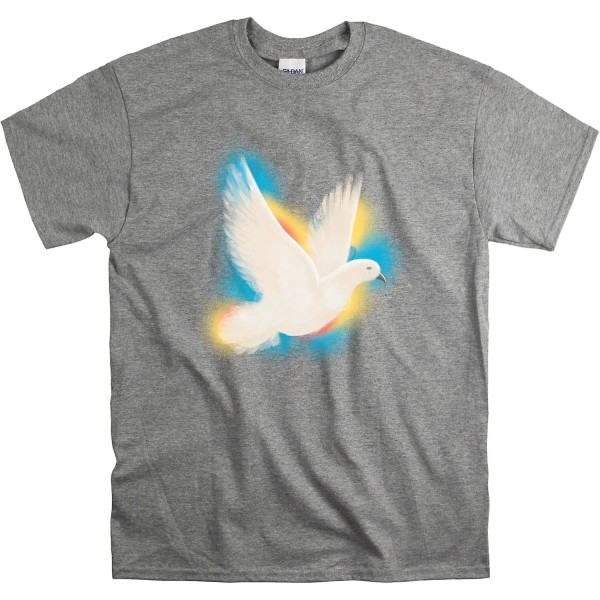 Valkoinen Kyyhkynen Rauhan Kuvittaja Miesten Naisten Unisex Toppi T-paita - aikuinen, 3xl Sport Grey XXL