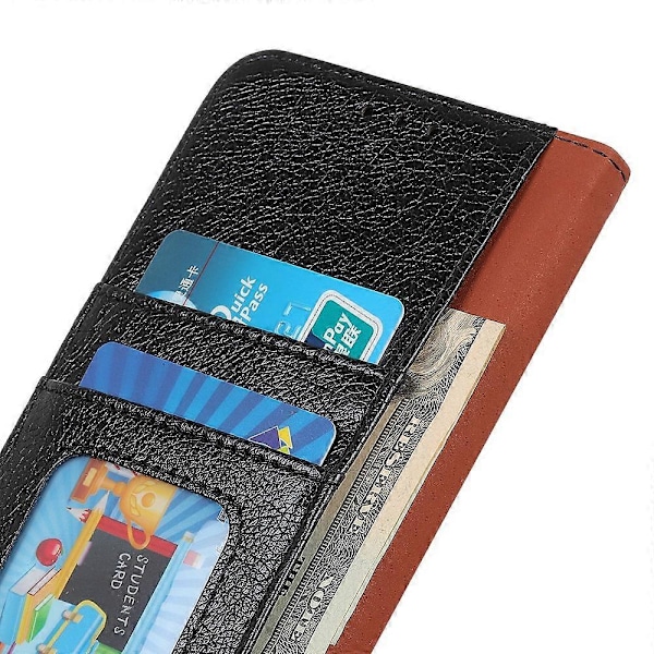 Til Samsung Galaxy A05 4G Etui Nappa Tekstur Spaltet Læder Foldbart Stativ Telefon Cover Multicolor Style B