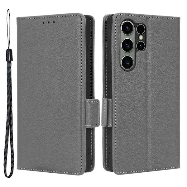 Plånboksfodral för Samsung Galaxy S23 Ultra Mobiltelefon, Ställ, PU-läder, Dubbelt Magnetlås Multicolor Style D