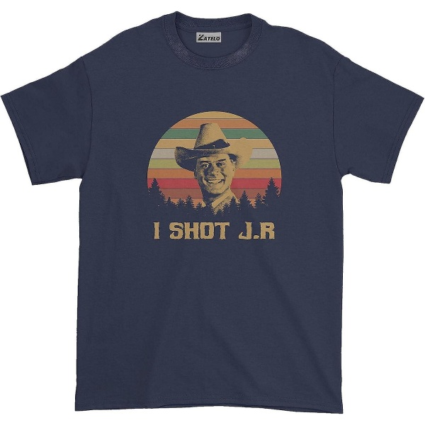 I Shot JR - Vintage Retro T-shirt Mens-navy S