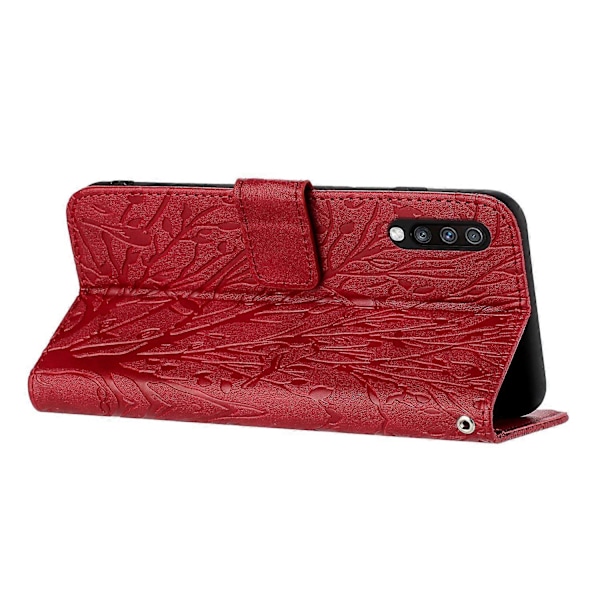 Læderetui med pung til Samsung Galaxy A70, præget læder telefoncover Multicolor Style E