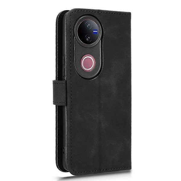 vivo V50 5G Nahkakotelo Ihoa Miellyttävä Pudotussuoja Lompakko Flip-puhelinkotelo Multicolor Black