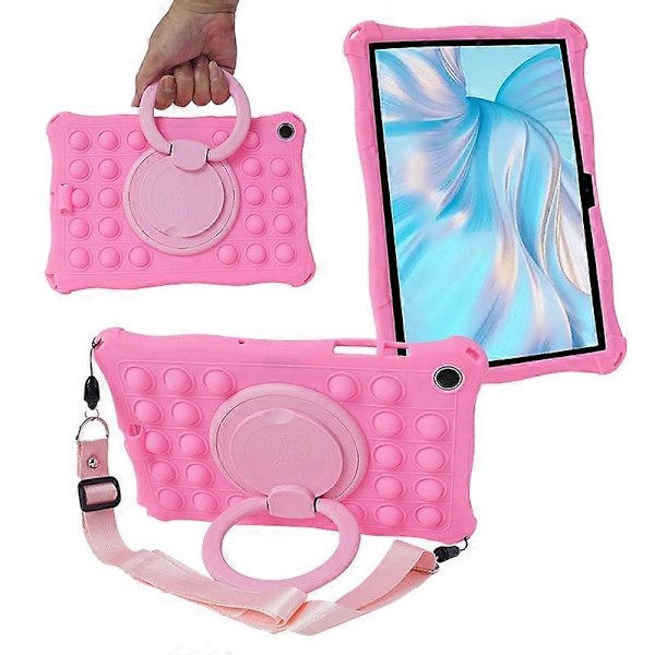 Skal till Samsung Galaxy Tab A9 Pop Bubble PC+Silikonskal Handgrepp Ställ Tablet Skydd Multicolor Style E
