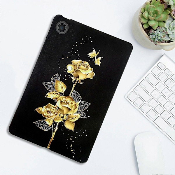 Lenovo Tab TB311FU TPU -kotelo, kuvioitu, ohut, suojaava tablettikotelo Multicolor Golden Butterfly Rose