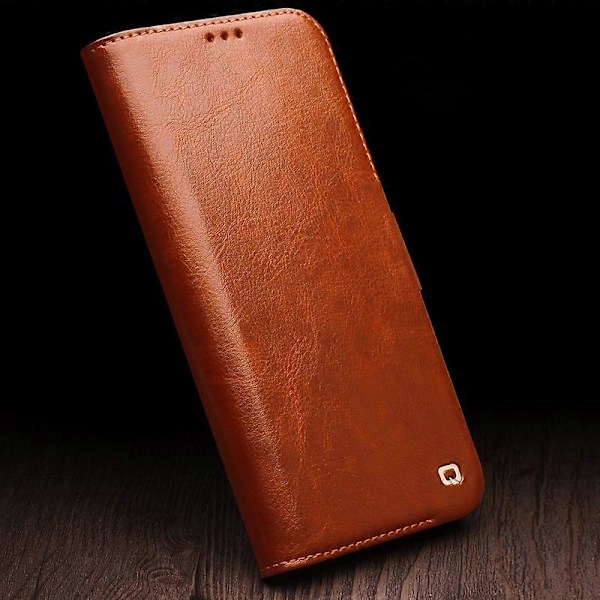 QIALINO Fodral för iPhone 12 Pro Max Anti-fall Äkta Läder Plånboksfodral Multicolor Style C