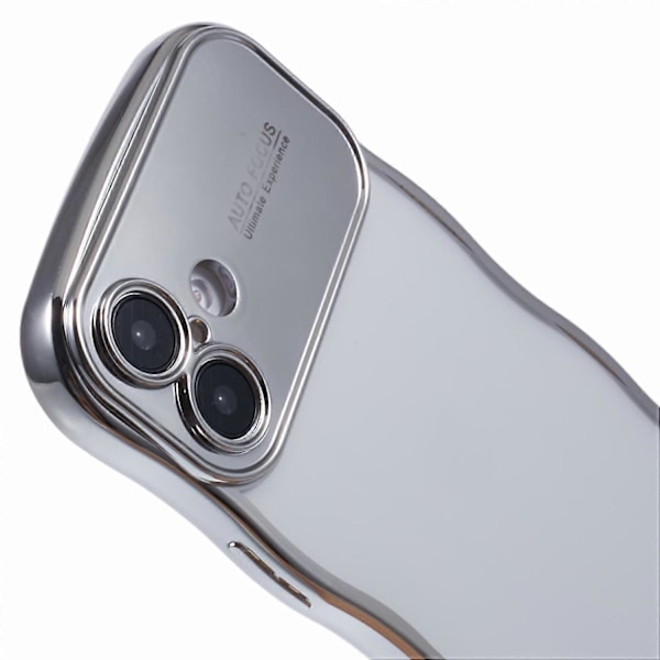 iPhone 16 -kotelo, galvanoidulla kiharakehyksellä, TPU, kirkas puhelinkuori Multicolor Style A