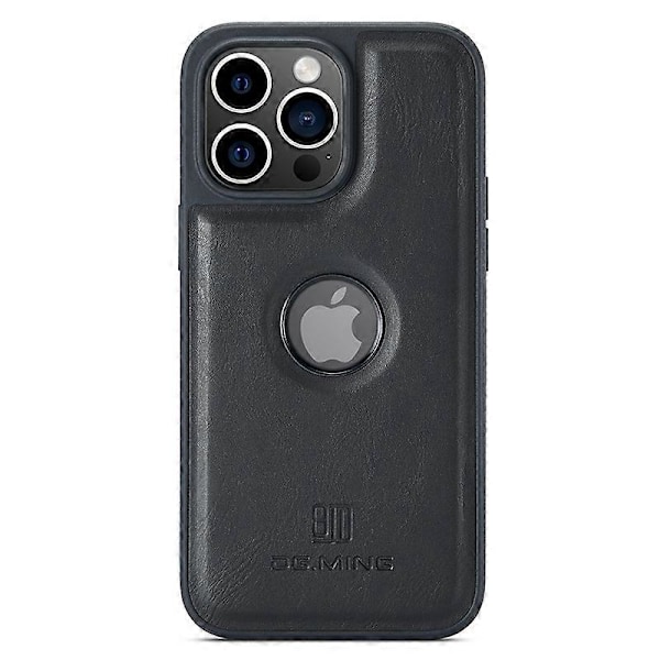 Skal för iPhone 15 med logovisning, anti-dropp PU-läderbelagd PC+TPU-skydd Multicolor Style E