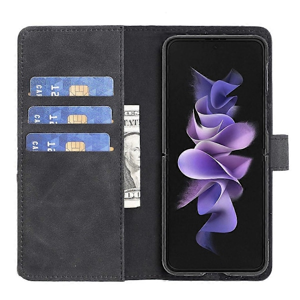 BINFEN COLOR BF05 Etui til Samsung Galaxy Z Fold6 5G PU Læder Geometrisk Telefon Cover Multicolor Style C