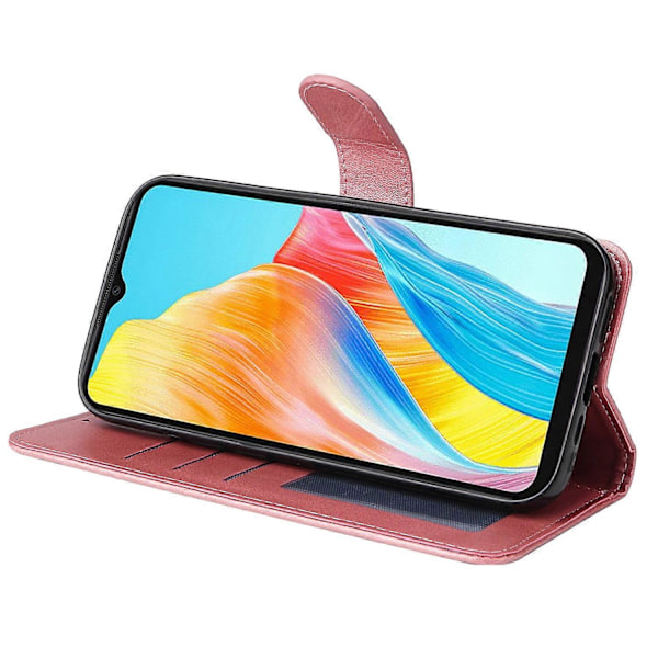 Til Oppo A38 4G Etui Wallet Telefon Stand Shell PU Læder Cover med Kalvetekstur Multicolor Style D