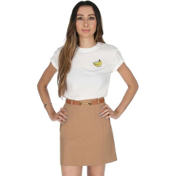 I'm Bananas Over You Pocket Fruit Rolig söt T-shirt White M