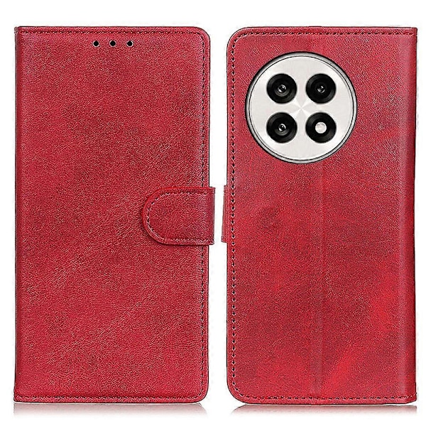 Stand Wallet Telefon Cover Til OnePlus 13R 5G/Ace 5 Pro 5G Ko Læder Tekstur Læder Cover Multicolor Red