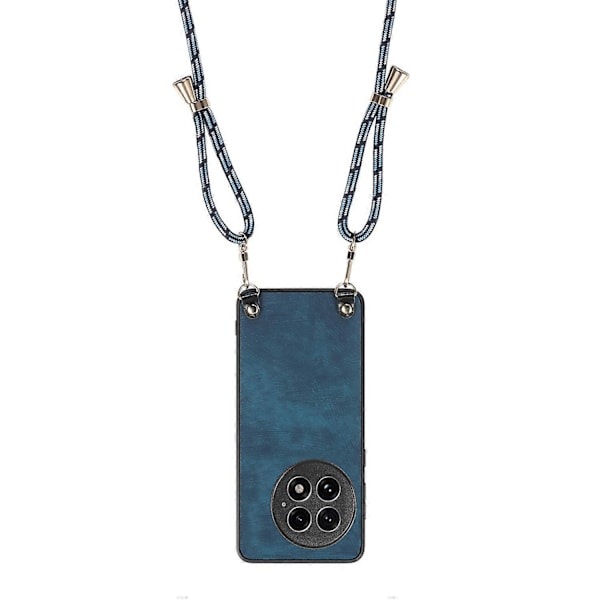 Retro læder telefoncover til OnePlus 13 med justerbar rem Multicolor Style A