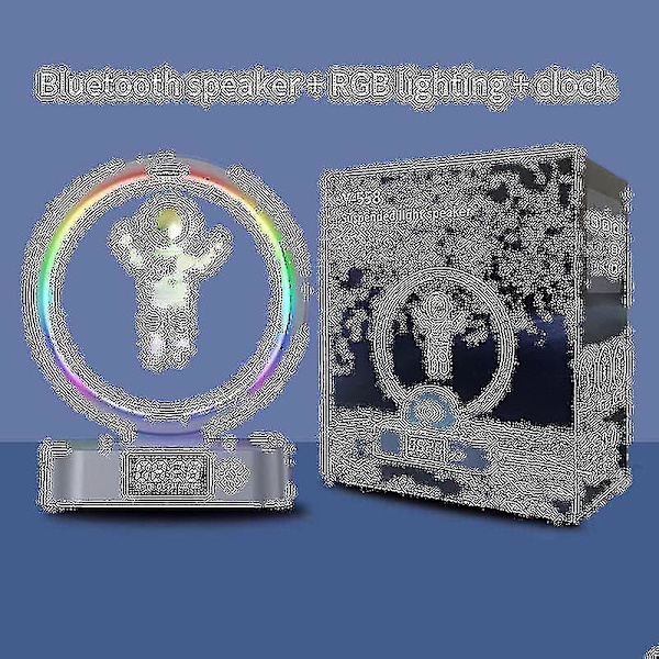Klocka Bluetooth Högtalare Klocka Bord Gio Bord Klocka Sovrum Dekoration Bord Klocka Sovrum Gio Glödande väckarklocka B Silver