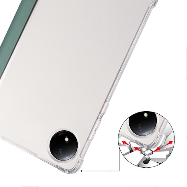Fodral för Xiaomi Redmi Pad SE 4G 8,7 tum med pennhållare, tri-vikbart stativ, PU-läder + TPU-surfplattsskydd Multicolor Midnight Green