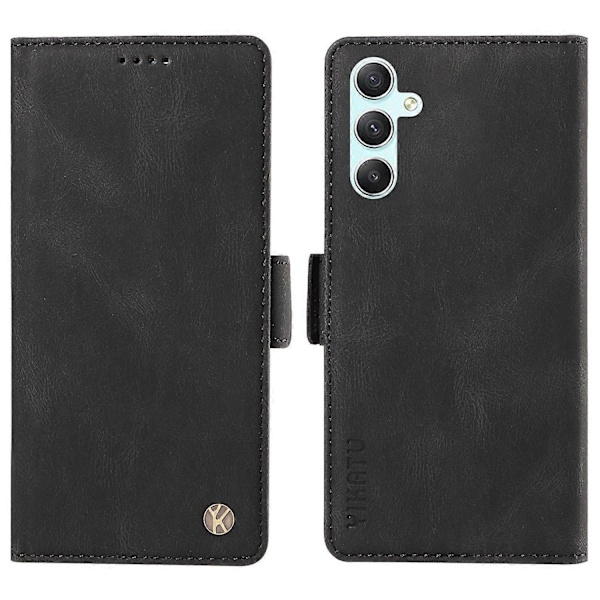 YIKATU YK-005 Samsung Galaxy A34 5G -puhelimelle, ihonmyötäinen suojakotelo, jalustallinen PU-nahkalompakko Multicolor Style E