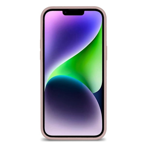 För iPhone 14 Plus Silkeslen Mjuk Touch Flytande Silikon Skal Fiberfoder Fallskydd Mobilskal Multicolor Style E