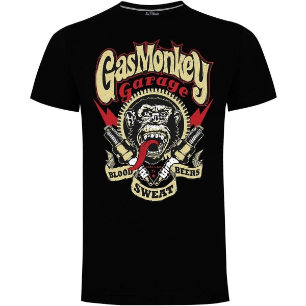 Gas Monkey Garage T-shirt Sparkplugs Black-s Black XL