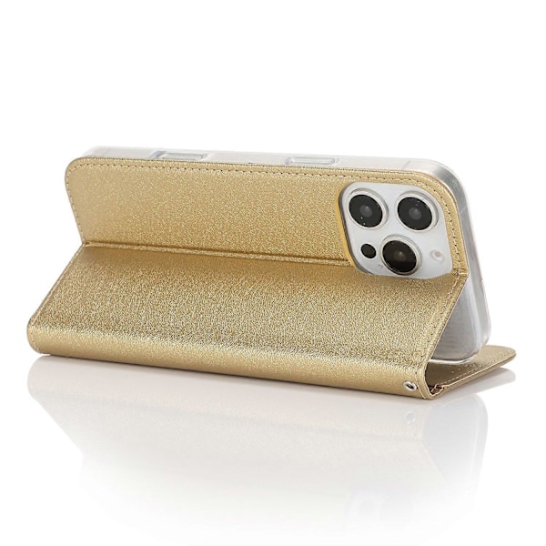För iPhone 16 Pro Fodral PU Läder Silkeslen Textur Magnetisk Flip Telefonfodral Multicolor Style C