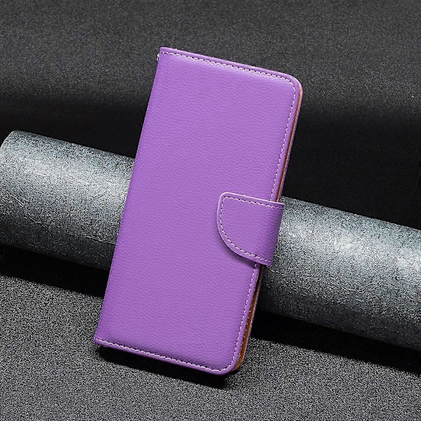 Til iPhone 15 Plus Støvtæt PU Læder Mobiltelefon Cover Wallet Flip Stand Case med Rem Multicolor Style B