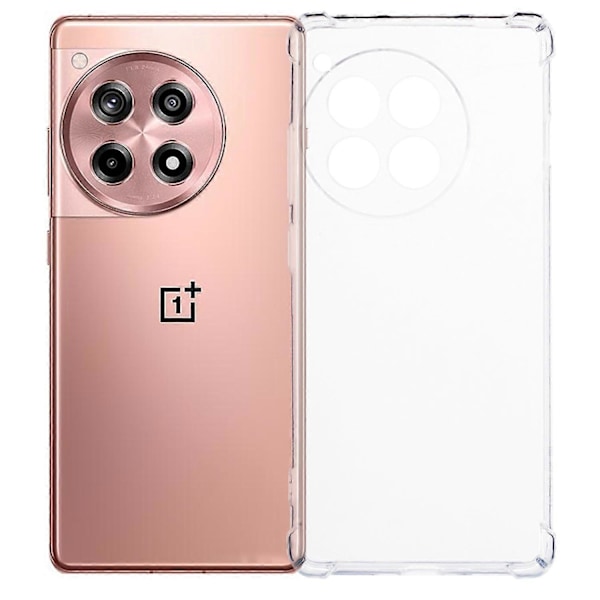 Klart TPU-deksel med forsterkede hjørner for OnePlus Ace 3 5G/12R 5G
