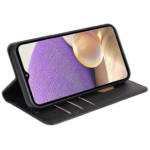 För Samsung Galaxy S22 5G Magnetisk Plånboksfodral Kalvtextur PU Läder Skal Multicolor Style A