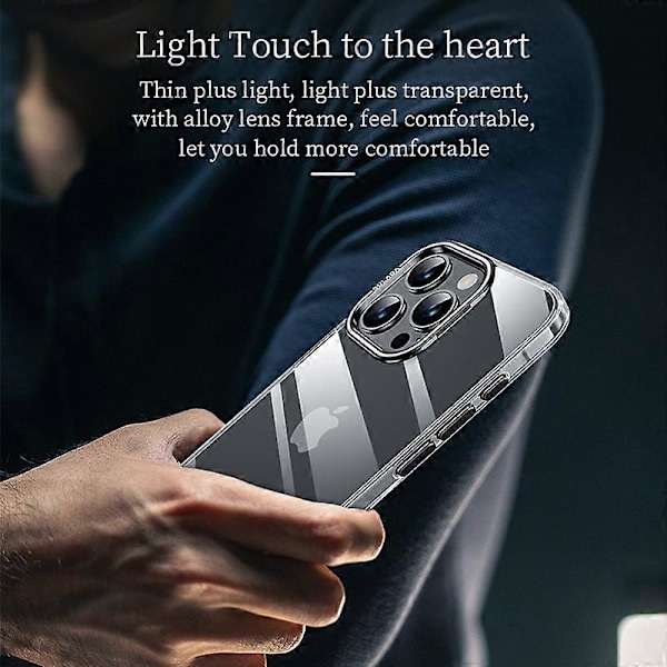 SULADA Etui til iPhone 14 Pro TPU+PC Gennemsigtigt Telefoncover med Kamerastøttefod Multicolor Style C