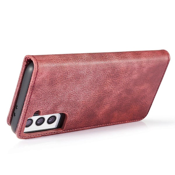 For Samsung Galaxy S21+ 5G Avtakbart 2-i-1 PC-skall Anti-ripe Splittet Lærveske Multicolor Style E