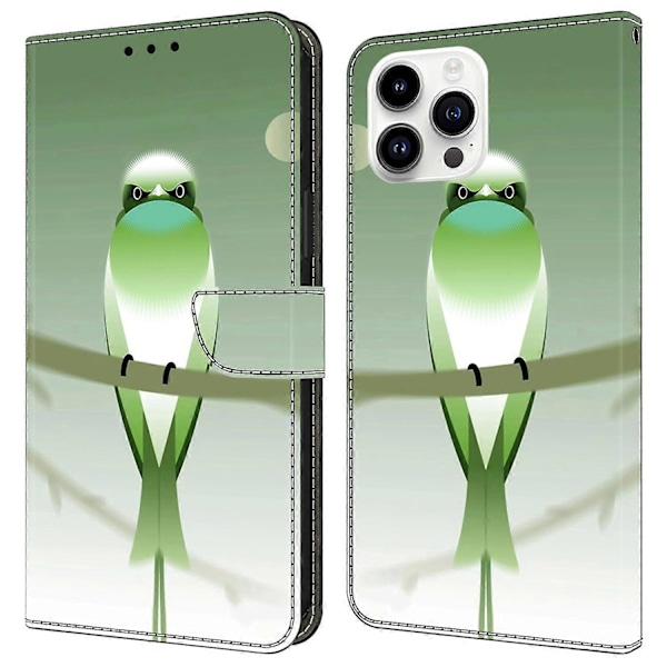 PU-læder flipcover med stativfunktion til iPhone 16 Pro Multicolor Style L
