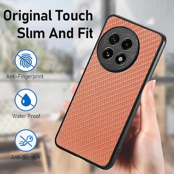 Skal för OnePlus 13 Kolfibertextur PU+PC+TPU Telefon Baksida Multicolor Style E